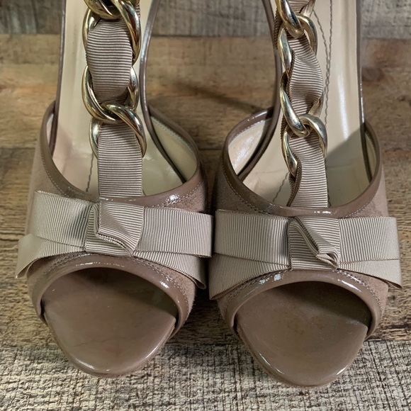 KATE Spade Tan Suede T-Strap Heels Sz 9.5 - Picture 2 of 8
